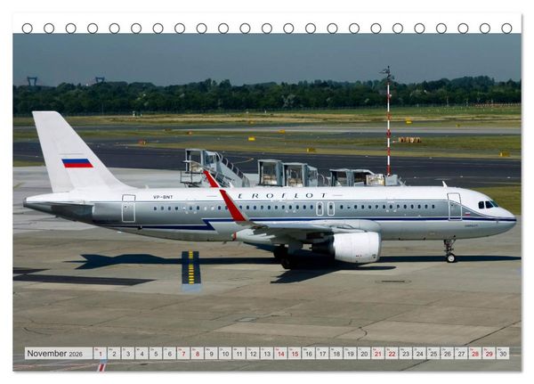 Produktbild: Flugzeuge im Retro-Stil (Tischkalender 2026 DIN A5 quer), CALVENDO Monatskalender