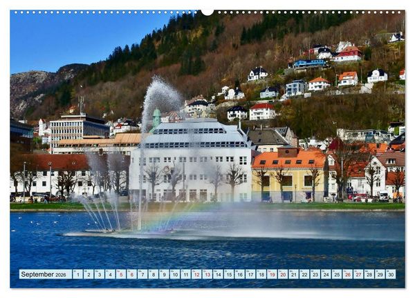 Produktbild: Wundersch&ouml;nes Bergen. Norwegens Tor zum Fjordland (Wandkalender 2026 DIN A2 quer), CALVENDO Monatskalender