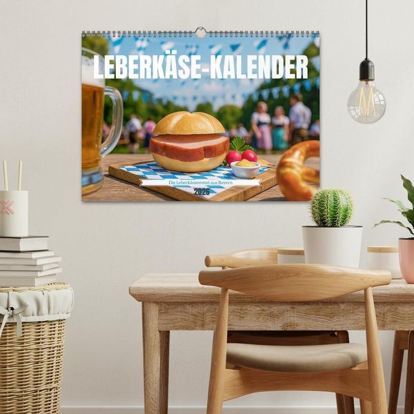 Produktbild: Leberk&auml;se-Kalender - Die Leberk&auml;ssemmel aus Bayern (Wandkalender 2026 DIN A3 quer), CALVENDO Monatskalender