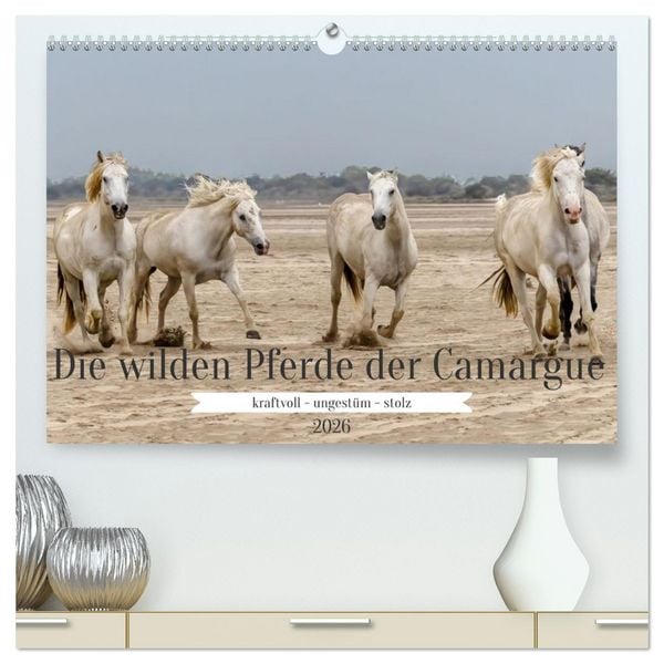Produktbild: Die wilden Pferde der Camargue (hochwertiger Premium Wandkalender 2026 DIN A2 quer), Kunstdruck in Hochglanz