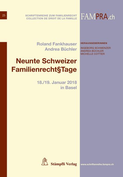 Produktbild: Neunte Schweizer Familienrecht&sect;tage