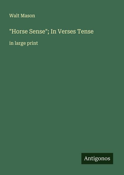 Produktbild: "Horse Sense"; In Verses Tense