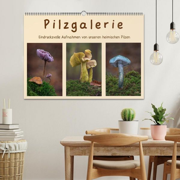 Produktbild: Pilzgalerie - Eindrucksvolle Aufnahmen von unseren heimischen Pilzen (Wandkalender 2026 DIN A2 quer), CALVENDO Monatskalender