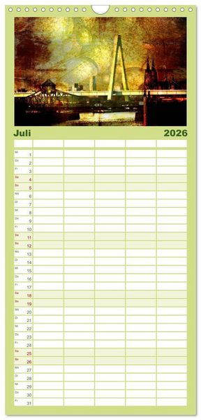 Produktbild: Familienplaner 2026 - K&ouml;ln mit 5 Spalten (Wandkalender, 21 x 45 cm) CALVENDO
