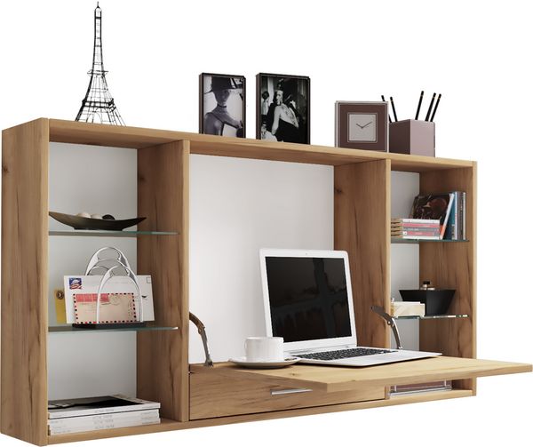 Holz Hänge Schreibtisch Wandschreibtisch Teala