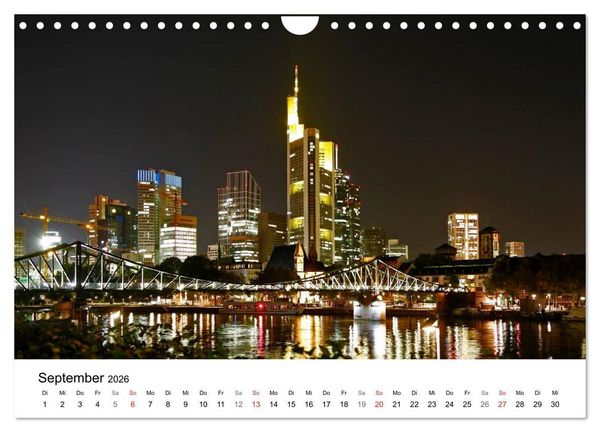 Produktbild: Frankfurt Skyline von Petrus Bodenstaff (Wandkalender 2026 DIN A4 quer), CALVENDO Monatskalender