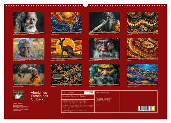 Produktbild: Aborigines - Farben des Outback (Wandkalender 2026 DIN A2 quer), CALVENDO Monatskalender