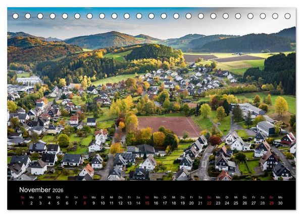 Produktbild: Brilon aus der Vogelperspektive (Tischkalender 2026 DIN A5 quer), CALVENDO Monatskalender