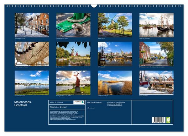 Produktbild: Malerisches Greetsiel (Wandkalender 2026 DIN A2 quer), CALVENDO Monatskalender