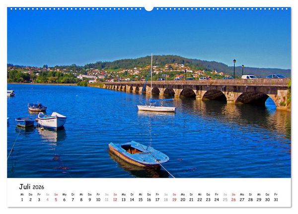 Produktbild: Jakobsweg - Camino Ingles (hochwertiger Premium Wandkalender 2026 DIN A2 quer), Kunstdruck in Hochglanz