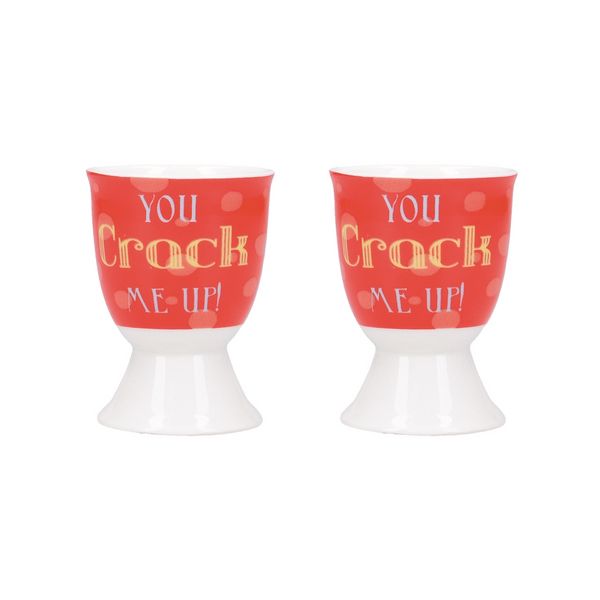 Produktbild: neuetischkultur KitchenCraft Eierbecher YOU CRACK ME UP 2er-Set