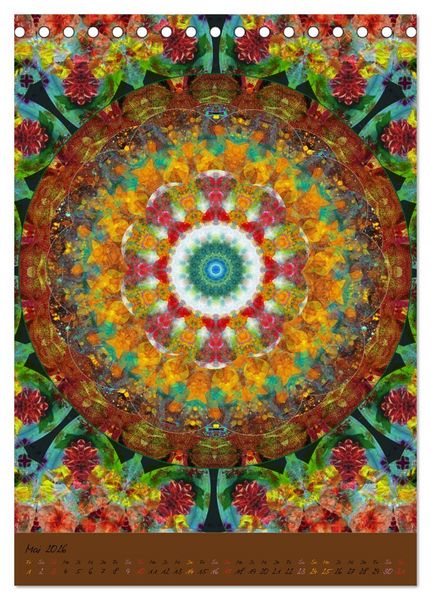 Produktbild: FLORALE MANDALAS (Tischkalender 2026 DIN A5 hoch), CALVENDO Monatskalender