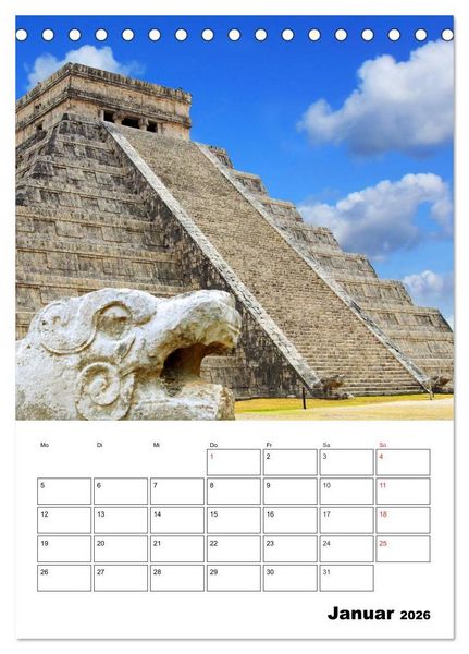 Produktbild: Das mystische Land der Maya. Mexiko-Yucatan (Tischkalender 2026 DIN A5 hoch), CALVENDO Monatskalender