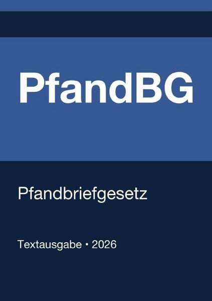 Produktbild: PfandBG - Pfandbriefgesetz (Deutschland) 2026