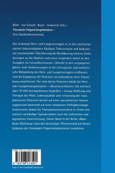 Produktbild: Thorakale Organtransplantation