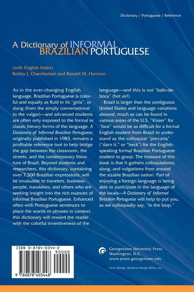 Produktbild: A Dictionary of Informal Brazilian Portuguese with English Index