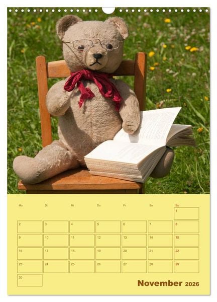 Produktbild: B&auml;renstarker Planer f&uuml;r das Jahr &ndash; Teddys (Wandkalender 2026 DIN A3 hoch), CALVENDO Monatskalender