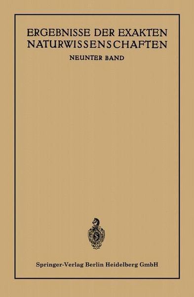 Produktbild: Ergebnisse der Exakten Naturwissenschaften