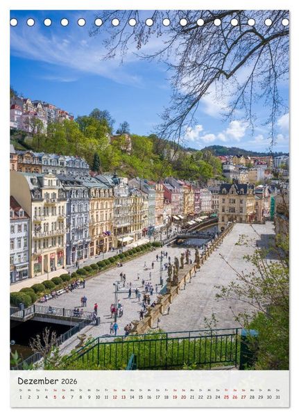 Produktbild: Karlsbad / Karlovy Vary - Heilbad im Westb&ouml;hmischen B&auml;derdreieck (Tischkalender 2026 DIN A5 hoch), CALVENDO Monatskalender