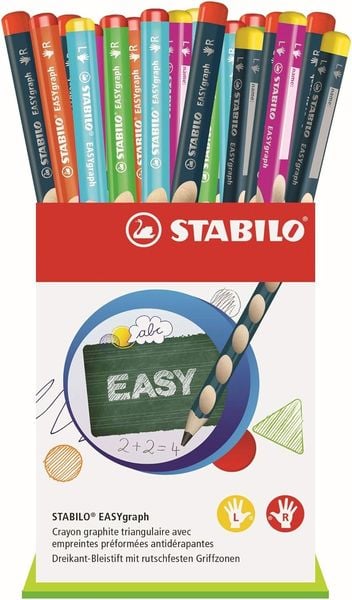 Produktbild: STABILO Bleistifte EASYgraph Dreikant HB f&uuml;r Links- und Rechtsh&auml;nder in 8 Farben, 36er Set