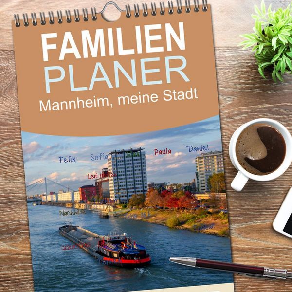 Produktbild: Familienplaner 2026 - Mannheim, meine Stadt mit 5 Spalten (Wandkalender, 21 x 45 cm) CALVENDO