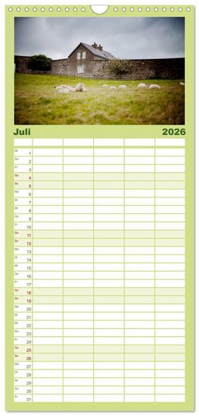 Produktbild: Familienplaner 2026 - Unter Schafen - Wegbegleiter auf Reisen mit 5 Spalten (Wandkalender, 21 x 45 cm) CALVENDO
