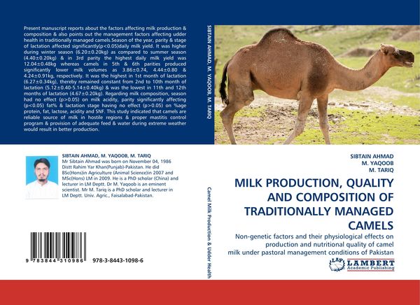 Produktbild: Milk Production, Quality and Composition Of Traditionally Managed Camels