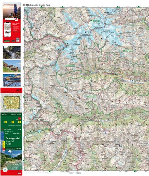 Produktbild: freytag & berndt Wanderkarte WK 123 Defereggental, Virgental - Matrei 1:50.000