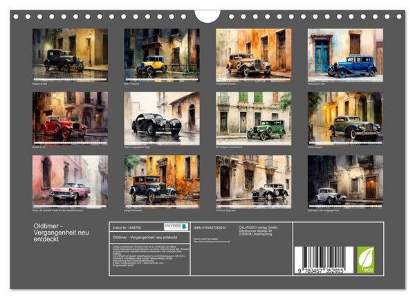 Produktbild: Oldtimer - Vergangenheit neu entdeckt (Wandkalender 2026 DIN A4 quer), CALVENDO Monatskalender