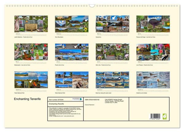 Produktbild: Enchanting Tenerife (Wall Calendar 2026 DIN A2 landscape), CALVENDO 12 Month Wall Calendar