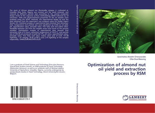 Produktbild: Optimization of almond nut oil yield and extraction process by RSM