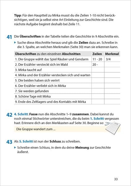 Produktbild: Inhaltsangabe. Aufsatz 7.-9. Klasse, A5-Heft