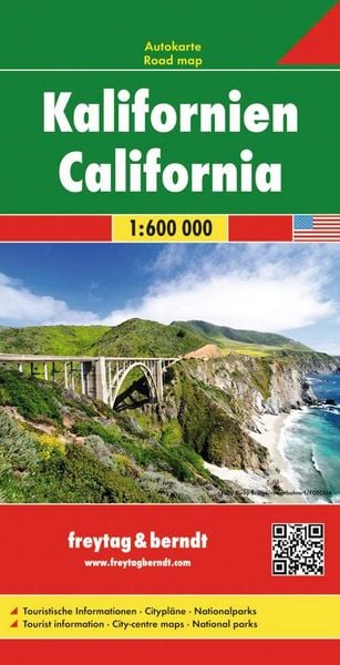 Produktbild: Kalifornien, Autokarte 1:600.000