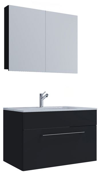 3-tlg. Waschplatz Waschtisch Badinos Schublade SC