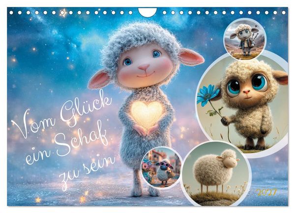 Produktbild: Vom Gl&uuml;ck ein Schaf zu sein (Wandkalender 2027 DIN A4 quer), CALVENDO Monatskalender