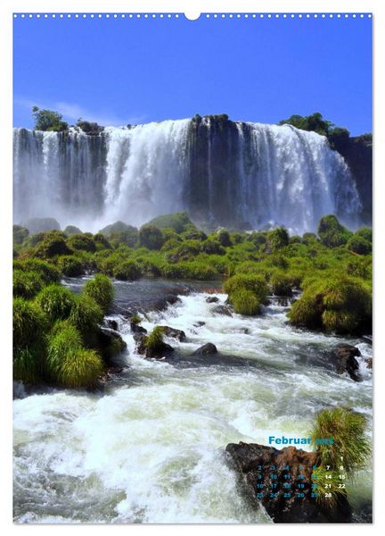 Produktbild: Wasserf&auml;lle S&uuml;damerikas - Iguazu Wasserf&auml;lle (Wandkalender 2026 DIN A2 hoch), CALVENDO Monatskalender