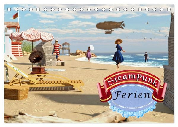 Produktbild: Steampunk Ferien (Tischkalender 2026 DIN A5 quer), CALVENDO Monatskalender