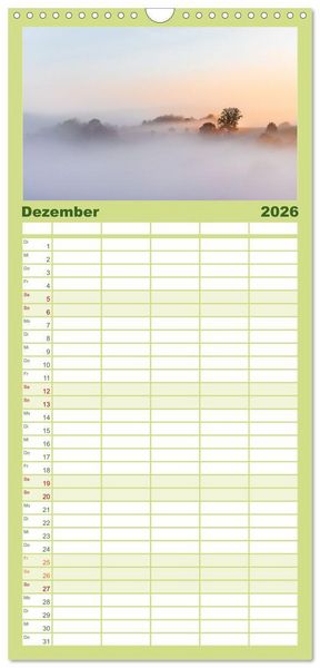 Produktbild: Familienplaner 2026 - Naturparadies Pf&auml;lzerwald mit 5 Spalten (Wandkalender, 21 x 45 cm) CALVENDO