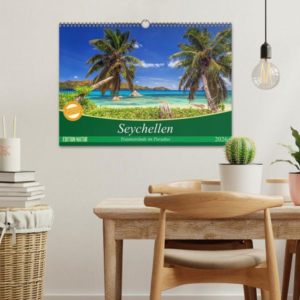 Produktbild: Seychellen &ndash; Traumstr&auml;nde im Paradies (Wandkalender 2026 DIN A3 quer), CALVENDO Monatskalender