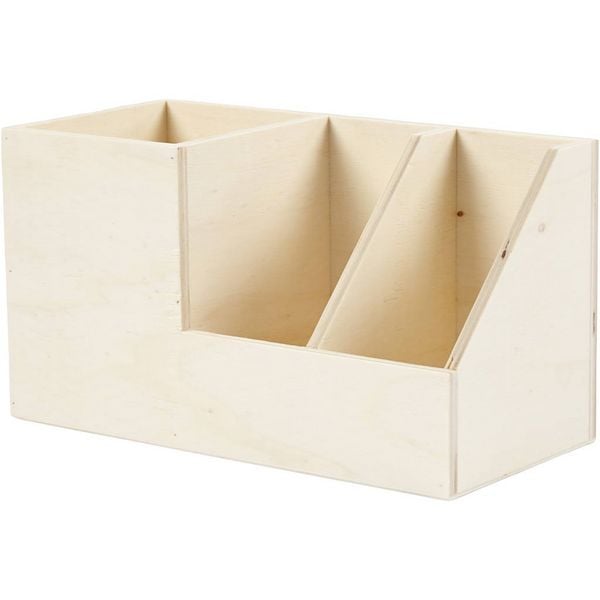 Creativ Company Holzkasten/Utensilien-Box, H 11 cm, T 9,8 cm, B 20 cm, 1 Stk
