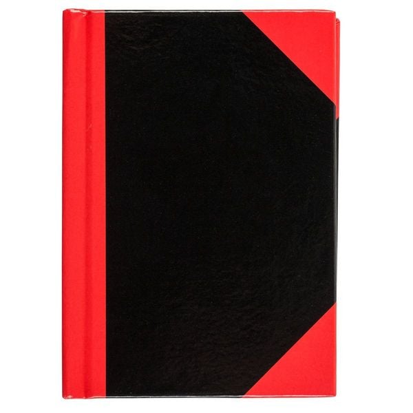 Produktbild: Idena Notizbuch Kladde kariert 96 Blatt 70g/m&sup2; schwarz/rot DIN A7