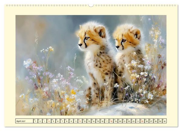 Produktbild: Wunder der Savanne. Afrikas Tierkinder im Licht der Sonne (Wandkalender 2027 DIN A2 quer), CALVENDO Monatskalender