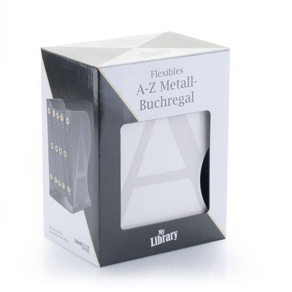 Produktbild: MyLibrary A-Z Metall-Buchregal Wei&szlig;