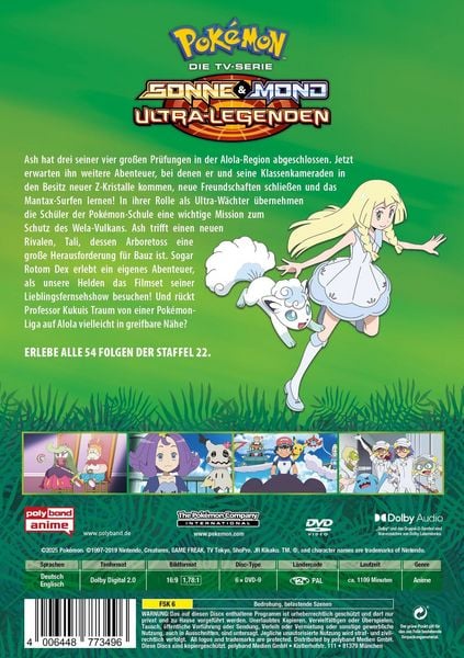Produktbild: Pok&eacute;mon - Die TV-Serie: Sonne und Mond Ultra-Legenden - Staffel 22