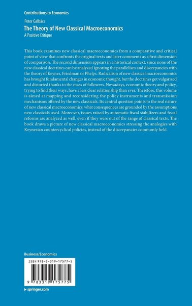 Produktbild: The Theory of New Classical Macroeconomics