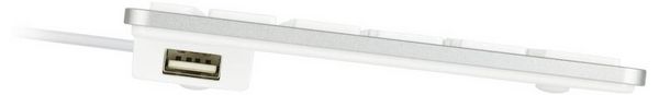 Produktbild: Matias FK318S-DE Wired Aluminium Keyboard for Mac USB Tastatur Deutsch, QWERTZ, Mac Silber