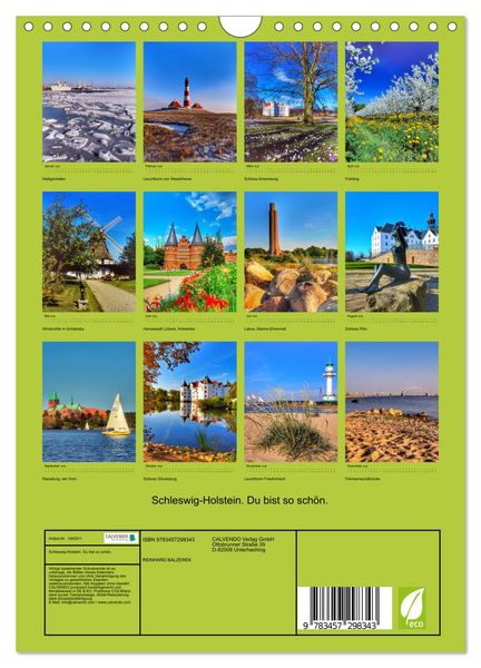 Produktbild: Schleswig-Holstein. Du bist so sch&ouml;n. (Wandkalender 2026 DIN A4 hoch), CALVENDO Monatskalender