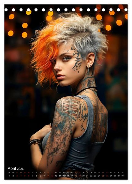 Produktbild: Tattoo Kunst auf der Haut (Tischkalender 2026 DIN A5 hoch), CALVENDO Monatskalender