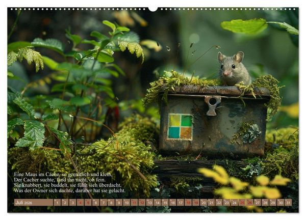Produktbild: Geocaching Poesie (Wandkalender 2026 DIN A2 quer), CALVENDO Monatskalender