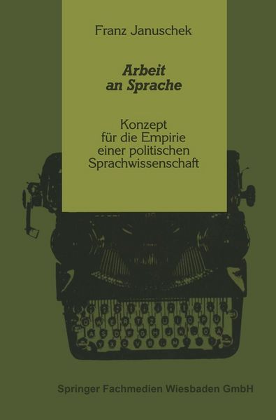 Produktbild: Arbeit an Sprache